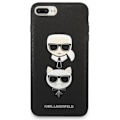 Miniatyrbild 3 av 7: Karl Lagerfeld iPhone 7/8 Plus Skal Saffiano Ikonik Karl & Choupette Head Svart