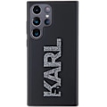 Miniatyrbild 2 av 7: Karl Lagerfeld Galaxy S23 Ultra Mobilskal 3D Rubber Glitter Logo Svart