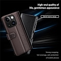 Miniatyrbild 10 av 11: iPhone 15 Plus Plånboksfodral Äkta Läder Anti-Dust - Brun