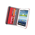 Miniatyrbillede 2 af 4: Denim Rotating Armor Case til Samsung Galaxy Tab 3 7.0 (rød) Red