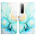 Miniatyrbild 1 av 2: Sony Xperia 10 IV Plånboksfodral Pattern Printing - Grön 003