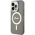 Miniatyrbild 2 av 8: Guess iPhone 14 Pro Max Mobilskal MagSafe Glitter Guld - Svart Svart
