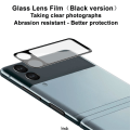 Miniatyrbillede 2 af 7: IMAK Linsecover Hærdet glas Samsung Z Flip 3 - Sort Black