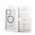 Miniatyrbild 8 av 8: GUESS iPhone 14 Plus Skal Magsafe Metal Outline - Blå