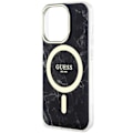Miniatyrbild 6 av 8: Guess iPhone 14 Pro Mobilskal MagSafe Marble - Svart Svart