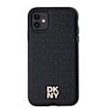 Miniatyrbild 3 av 8: DKNY iPhone 11/XR Mobilskal Magsafe Läder Pattern Metal Logo Svart