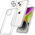 Miniatyrbild 1 av 6: [3in1] BOOM iPhone 15 Plus Skal, Härdat Glas, Kameralinsskydd - Clear
