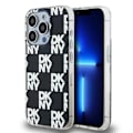 Miniatyrbild 1 av 8: DKNY iPhone 15 Pro Mobilskal IML Checkered Mono Pattern Svart