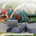 Miniatyrbild 5 av 7: Choetech Foldable 2x USB Till Typ-C Solladdare 80W - Svart Svart