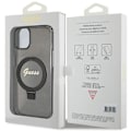 Miniatyrbild 8 av 8: Guess iPhone 15/14 Plus Mobilskal Magsafe Ringställ Script Glitter - Svart Svart