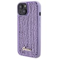 Miniatyrbild 3 av 11: Guess iPhone 15 Mobilskal Sequin Script Metal - Lila