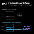 Miniatyrbillede 4 af 4: SPIGEN PE2007EU Powerarc 2-Port netværksoplader 60W - Hvid