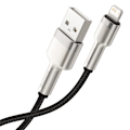 Miniatyrbild 3 av 11: Baseus USB-A till Lightning kabel Cafule Series 2.4A 1m Svart