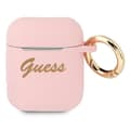 Miniatyrbild 1 av 3: Guess Silicone Vintage Script Skal AirPods - Rosa Rosa