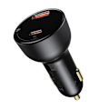 Miniatyrbild 1 av 7: Baseus Superme Billaddare USB Till USB-C 100W - Svart Svart