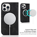Miniatyrbild 6 av 11: iPhone 14 Pro Max Plånboksfodral Magsafe RFID - Svart Svart