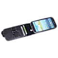 Miniatyrbild 2 av 4: Exklusiv Äkta Läder flip mobilväska till Samsung Galaxy S3 i9300 Svart