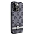 Miniatyrbild 4 av 8: DKNY iPhone 14 Pro Mobilskal Läder Checkered Mono Pattern Svart