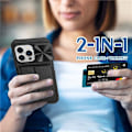 Miniatyrbild 9 av 10: iPhone 14 Pro Max Plånboksfodral PU Läder Shockproof  - Svart Svart