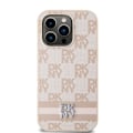 Miniatyrbild 6 av 11: DKNY iPhone 15 Pro Mobilskal Läder Checkered Mono Pattern