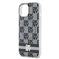 Miniatyrbild 6 av 8: DKNY iPhone 15/14/13 Mobilskal Magsafe IML Checkered Mono Pattern Svart