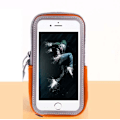 Miniatyrbillede 1 af 7: Universal sportsarmbånd til mobiler op til 5,5 tommer - orange