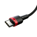 Miniatyrbild 3 av 5: Baseus Nylon USB-C till USB-A kabel 2m 100W - Svart Svart
