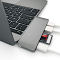 Miniatyrbild 5 av 5: Satechi USB-C Pass Through USB Hub – 3-i-1 hub - Grå grå