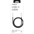 Miniatyrbild 3 av 3: CELLY USB-C till USB-C kabel 60W 1.5m - Svart Svart