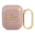 Miniatyrbild 1 av 3: Guess Saffiano Script Metal Collection Skal AirPods - Rosa Rosa