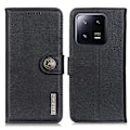 Miniatyrbild 1 av 9: KHAZNEH Xiaomi 13 Plånboksfodral Cowhide - Svart Svart