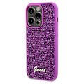 Miniatyrbild 3 av 7: Guess iPhone 14 Pro Mobilskal Disco Script Metal - Lila