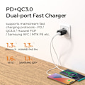 Miniatyrbild 2 av 4: SiGN Snabbladdare USB & USB-C, PD 3.5A, 20W - Vit