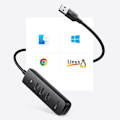 Miniatyrbild 8 av 11: Ugreen HUB USB Type A splitter - 4x USB 3.2 Gen 1 - Svart
