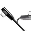 Miniatyrbild 5 av 6: LogiLink USB-C till USB-A kabel Vinklad 2.0 Max 3A 1m Svart
