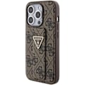 Miniatyrbild 5 av 11: Guess iPhone 15 Mobilskal Grip Stand Triangle Strass - Brun