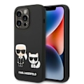 Miniatyrbild 1 av 8: Karl Lagerfeld iPhone 14 Pro Max Skal Magsafe Silicone Karl & Choupette Svart