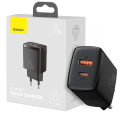Miniatyrbillede 9 af 9: BASEUS - 2-Port netværksoplader 20W - Sort Black