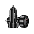 Miniatyrbild 4 av 7: Choetech Billaddare 60W USB-C USB-A - Svart Svart