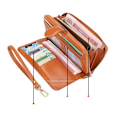Miniatyrbillede 3 af 7: Lynlås Clutch Multipurpose Pung - Brun Brown