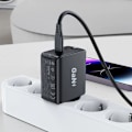 Miniatyrbild 6 av 7: Acefast GaN Snabbladdare 2x USB C 35W PD - Svart Svart