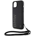 Miniatyrbild 5 av 7: BMW iPhone 15/14 Plus Mobilskal Signature Läder Wordmark Cord Svart