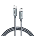 Miniatyrbild 1 av 6: Choetech USB-C till USB-C 5A 100W 1.8 m kabel - Grå grå