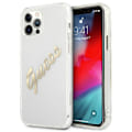 Miniatyrbild 1 av 11: Guess Vintage Script Gold Skal iPhone 12 / 12 Pro - Transparent