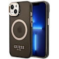 Miniatyrbild 1 av 8: GUESS iPhone 14 Plus Skal Magsafe Gold Outline Translucent - Svart Svart