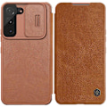 Miniatyrbild 1 av 7: Nillkin Galaxy S22 Plus Plånboksfodral Qin Läder Pro Holster Flip - Brun