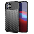 Miniatyrbild 1 av 7: Thunder Twill Texture Skal iPhone 12 & 12 Pro - Svart Svart