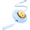 Miniatyrbild 4 av 5: Baseus 3in1 USB-A till USB-C, Lightning, microUSB kabel 1.1m - Blå