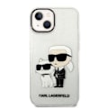 Miniatyrbild 3 av 8: Karl Lagerfeld iPhone 14 Plus Skal IML GLIT NFT Karl & Choupette - Clear