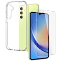 Miniatyrbild 1 av 3: Galaxy A34 5G Mobilskal Soft TPU med Härdat glas - Clear